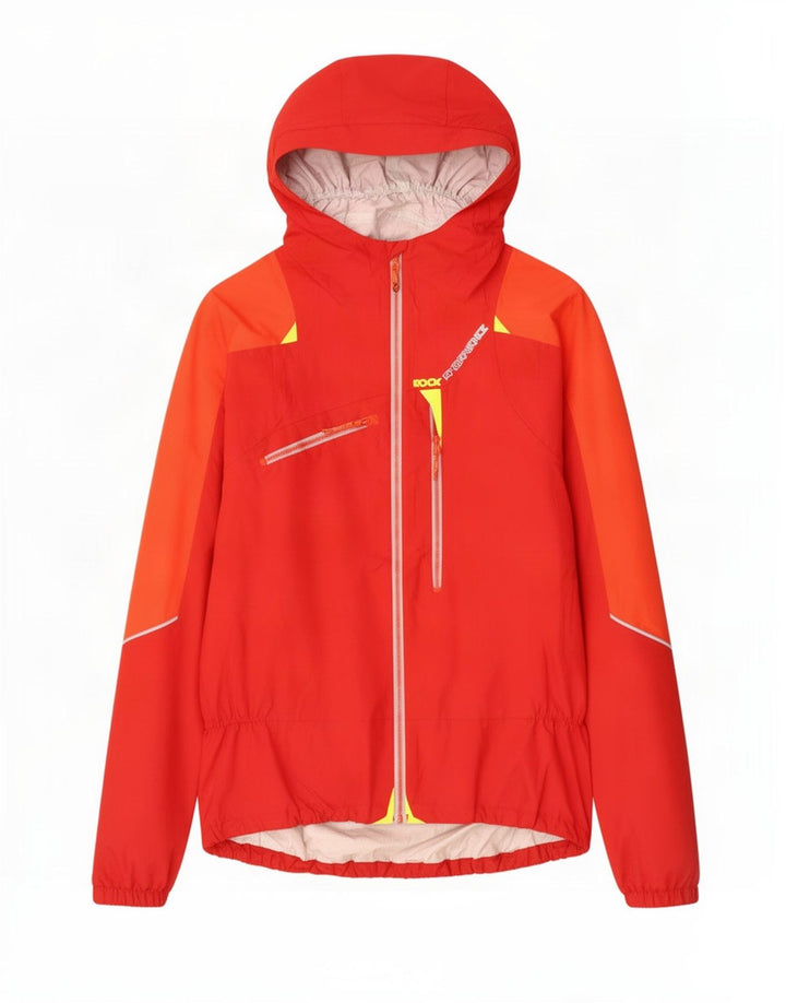 Rock Experience Mens Hooded Rain Jacket UK 40 Large Red Colourblock