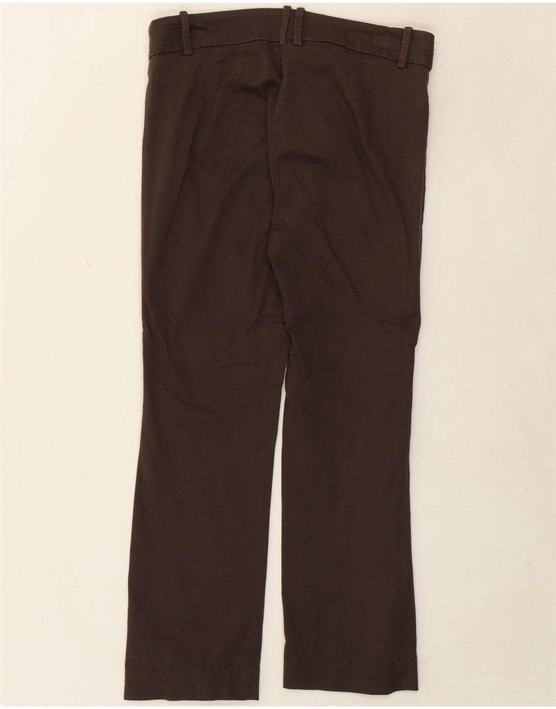 ZARA Womens Straight Cropped Trousers EU 36 XS W30 L24 Brown Cotton Vintage Zara and Second-Hand Zara from Messina Hembry 