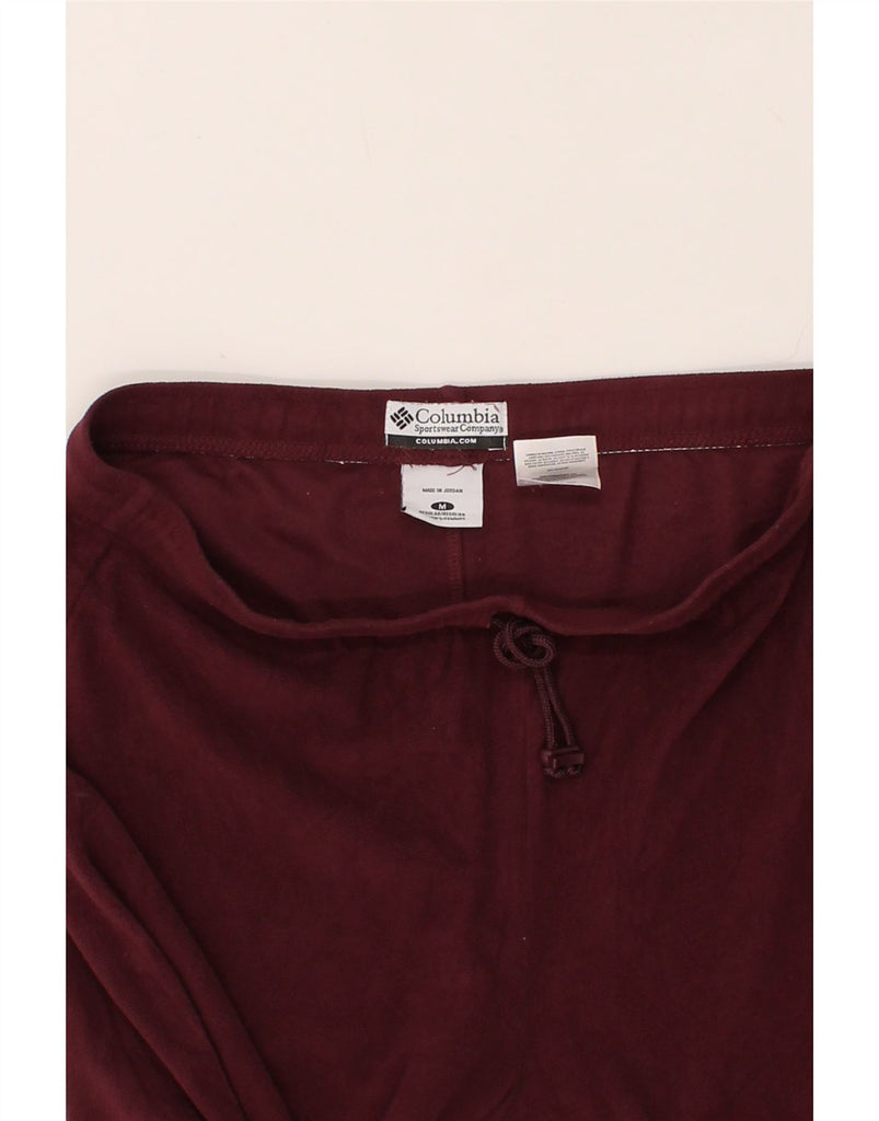 COLUMBIA Womens Tracksuit Trousers UK 14 Medium  Burgundy Polyester Vintage Columbia and Second-Hand Columbia from Messina Hembry 