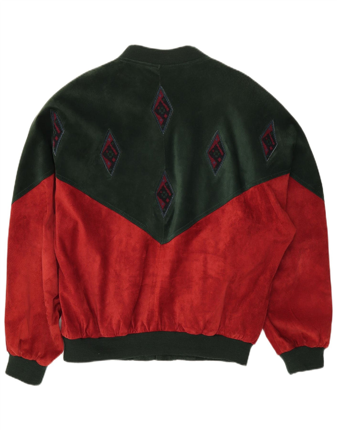 MONTES Mens Bomber Jacket IT 54 2XL Red Colourblock Polyester