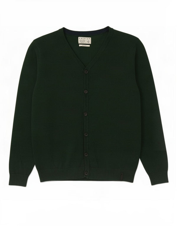 Jack & Jones Mens Cardigan Sweater Medium Green Acrylic