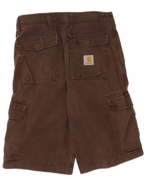 Carhartt Mens Cargo Bermuda Shorts W30 Medium  Brown Cotton