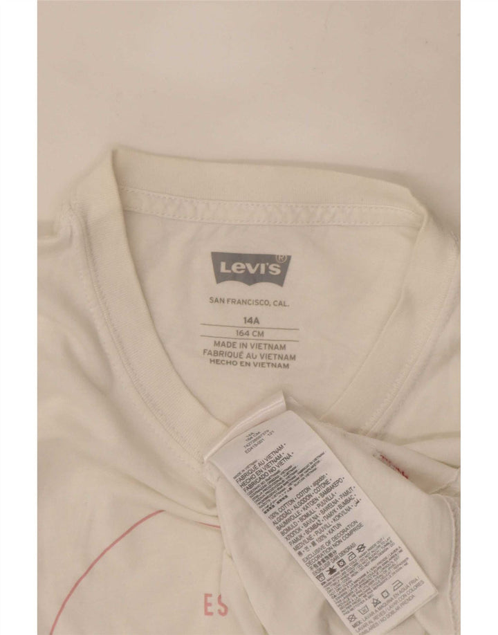 Levi's Boys Graphic T-Shirt Top 13-14 Years White Cotton