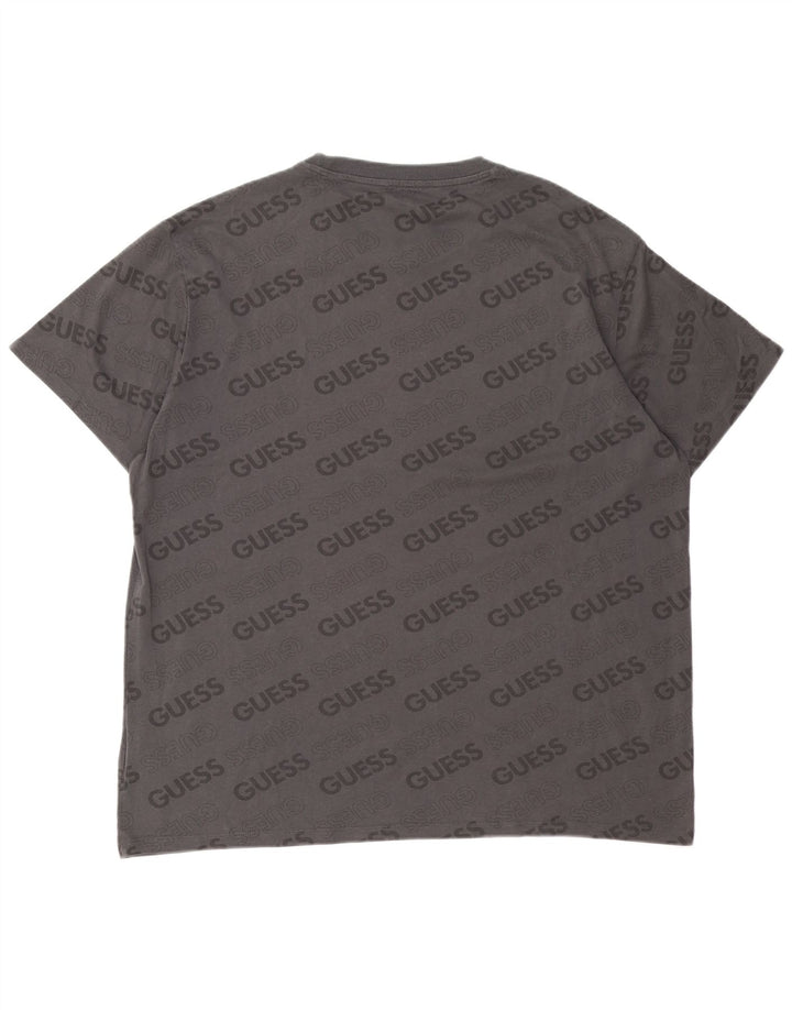 Guess Mens Graphic T-Shirt Top 2XL Grey Cotton