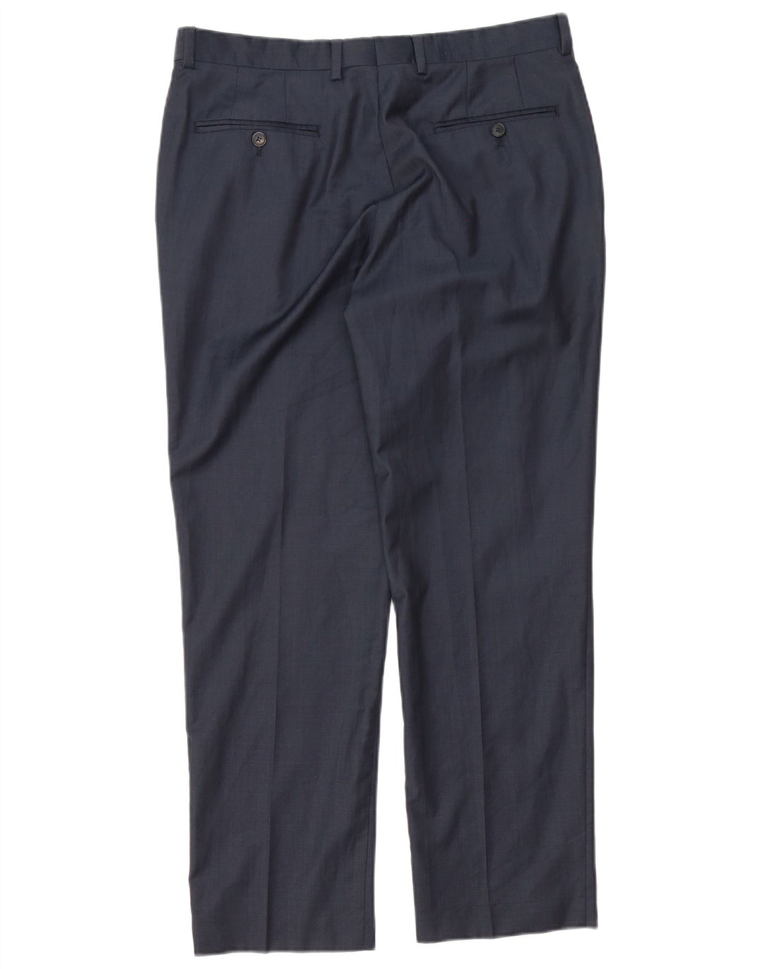 Marks & Spencer Mens Autograph Straight Suit Trousers W34 L29 Navy Blue