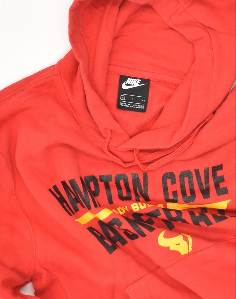 NIKE Mens Graphic Hoodie Jumper Small Red Cotton | Vintage Nike | Thrift | Second-Hand Nike | Used Clothing | Messina Hembry 