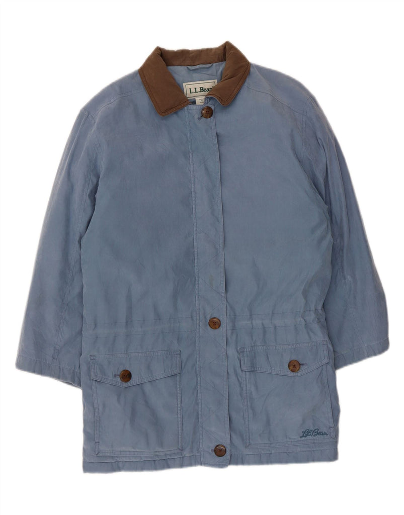L.L.BEAN Womens Overcoat UK 14 Medium Blue Polyester Vintage L.L.Bean and Second-Hand L.L.Bean from Messina Hembry 