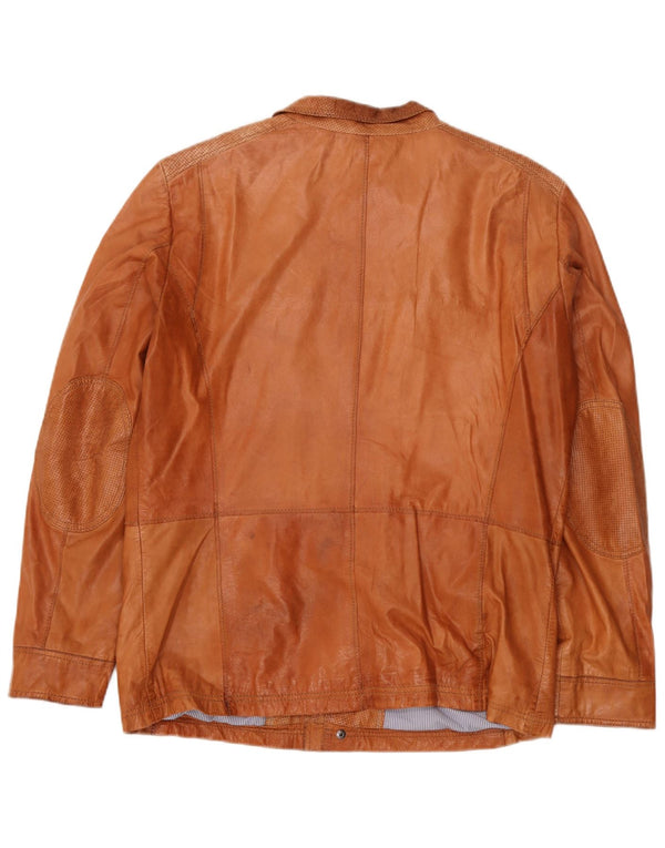 Milestone Mens Leather Jacket EU 50 Large Brown