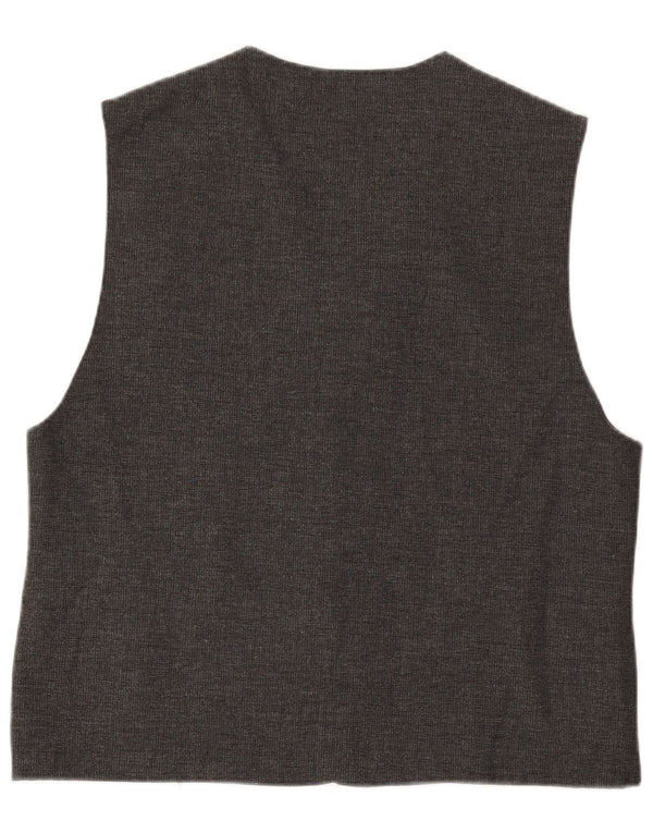 Vintage Mens Waistcoat 2XL Grey Wool