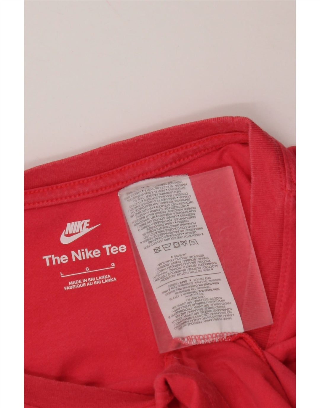 NIKE Mens Graphic T-Shirt Top Large Pink Cotton