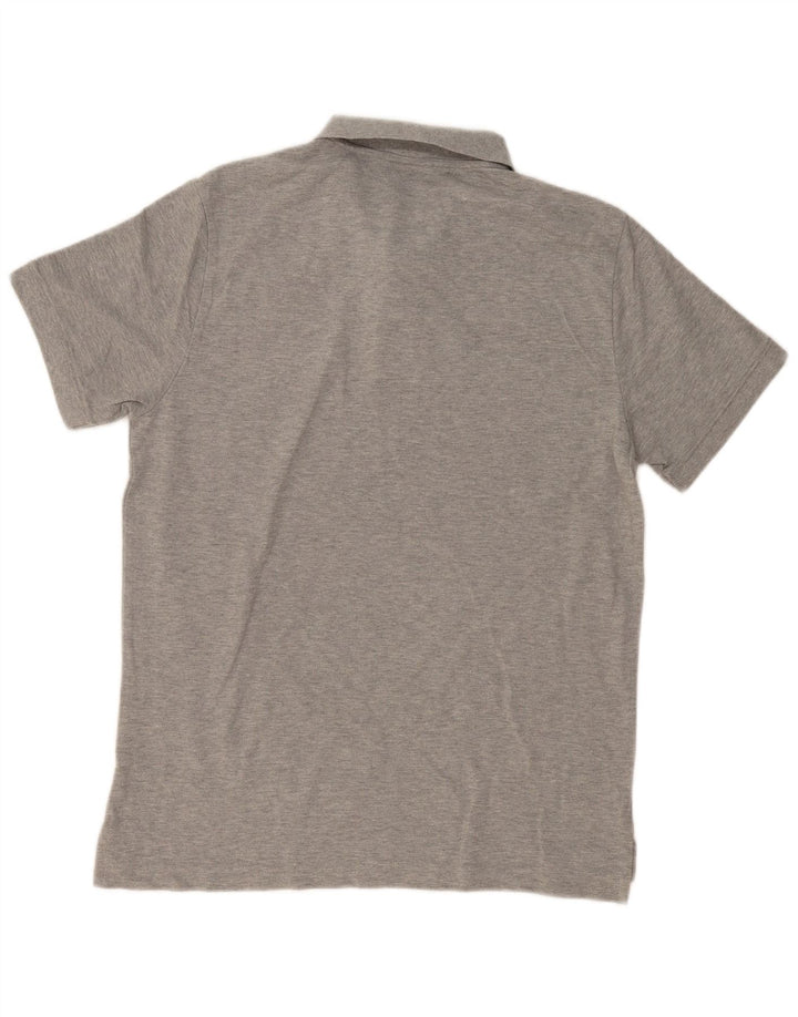 NIKE Mens Polo Shirt Large Grey Cotton