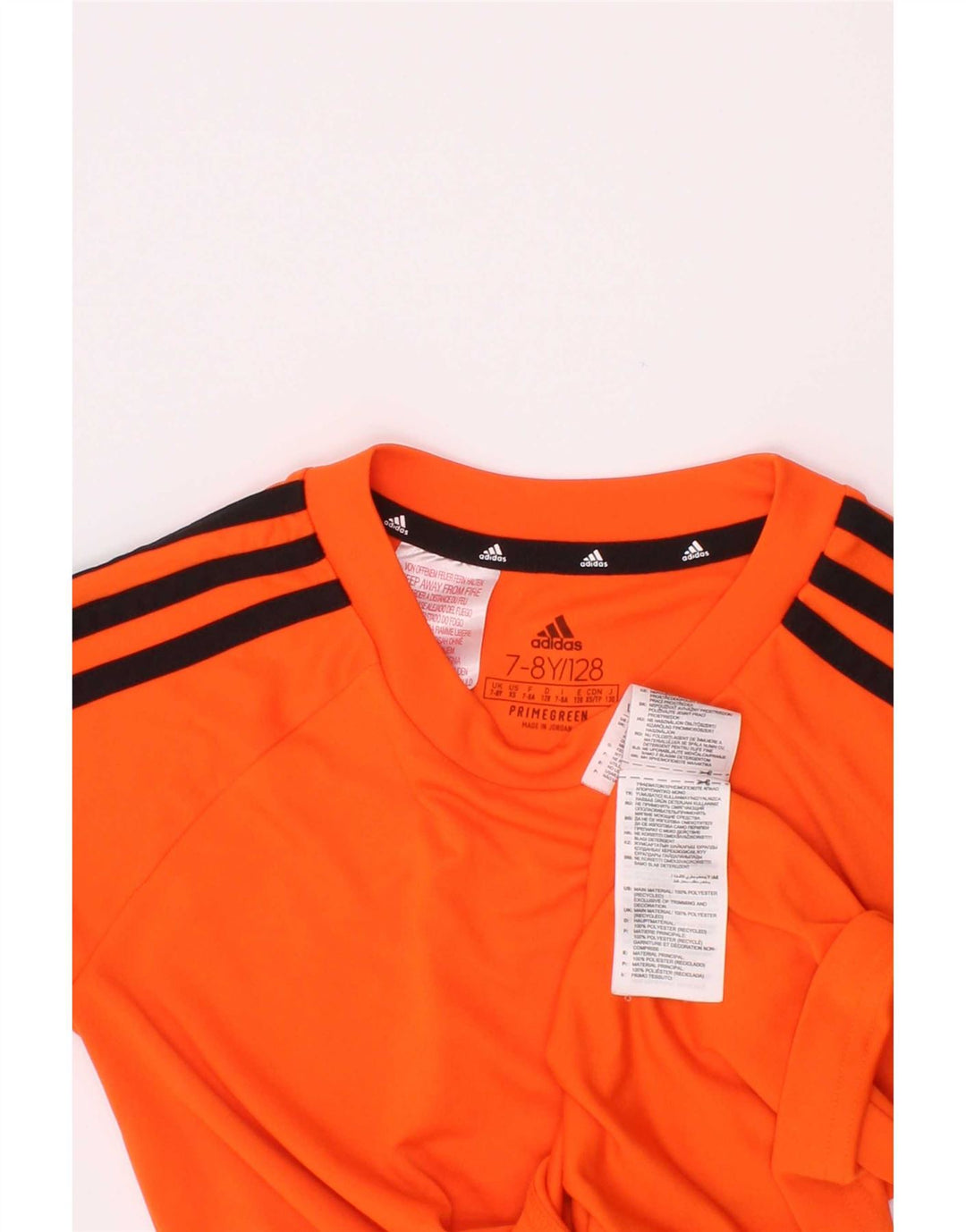 Adidas Boys Aeroready T-Shirt Top 7-8 Years Orange Polyester