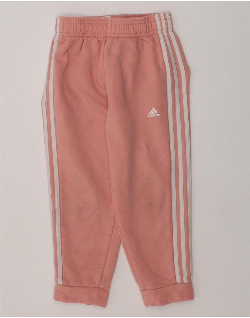 ADIDAS Girls Tracksuit Trousers Joggers 3-4 Years Pink Cotton | Vintage Adidas | Thrift | Second-Hand Adidas | Used Clothing | Messina Hembry 