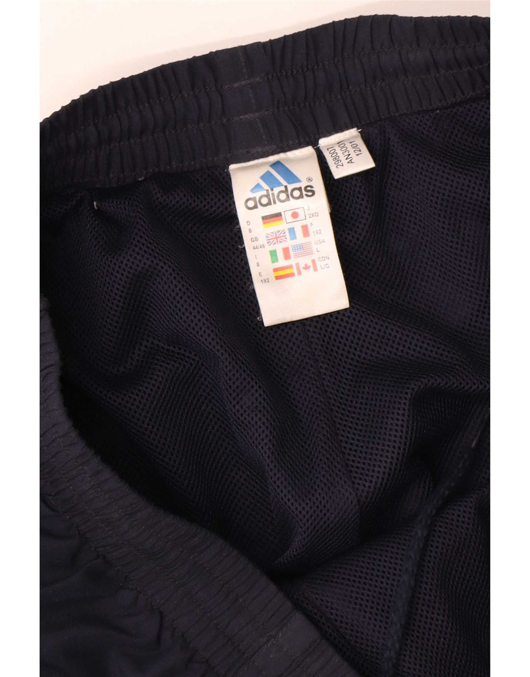 Adidas Mens Tracksuit Trousers UK 44/46 Large  Navy Blue Polyester