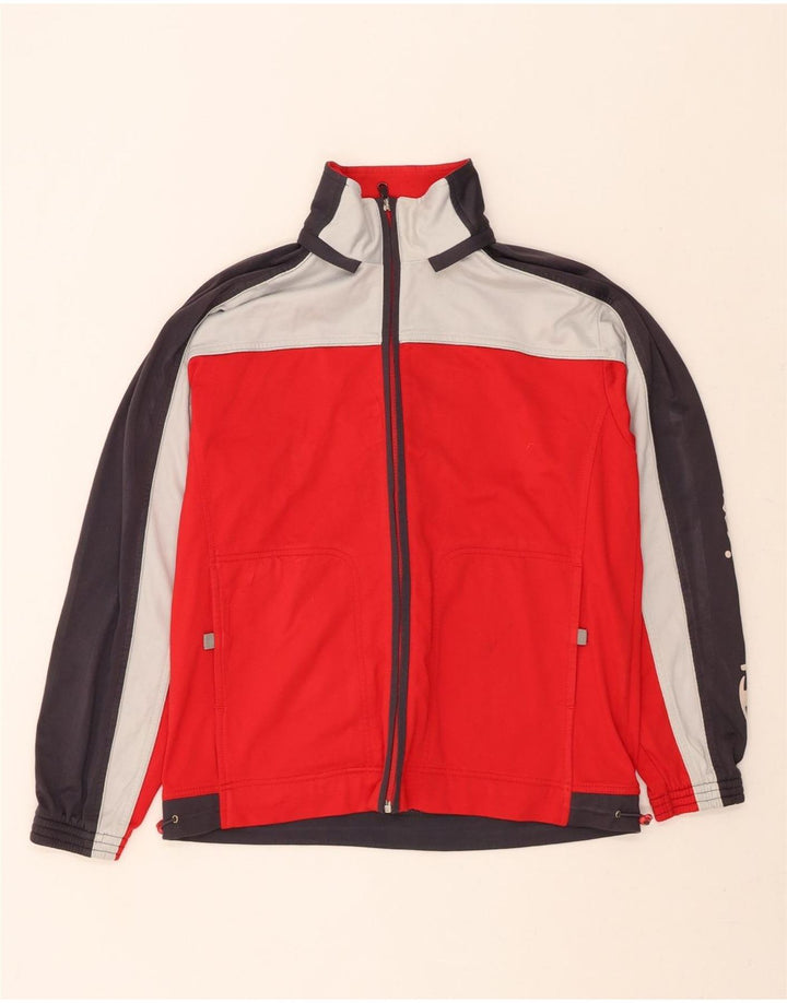 CHAMPION Boys Graphic Tracksuit Top Jacket 13-14 Years Red Colourblock Vintage Champion and Second-Hand Champion from Messina Hembry 