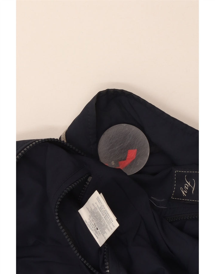 FAY Mens Bomber Jacket UK 36 Small Navy Blue Cotton