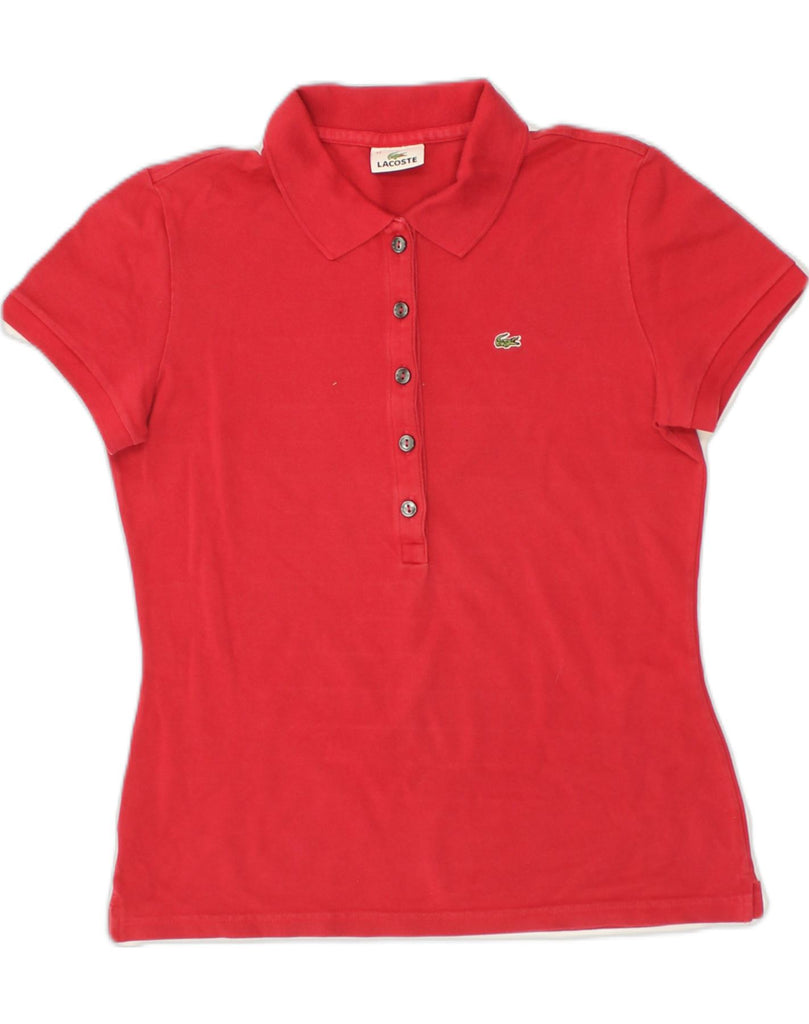 LACOSTE Womens Polo Shirt Size  42 Large Red Cotton | Vintage Lacoste | Thrift | Second-Hand Lacoste | Used Clothing | Messina Hembry 