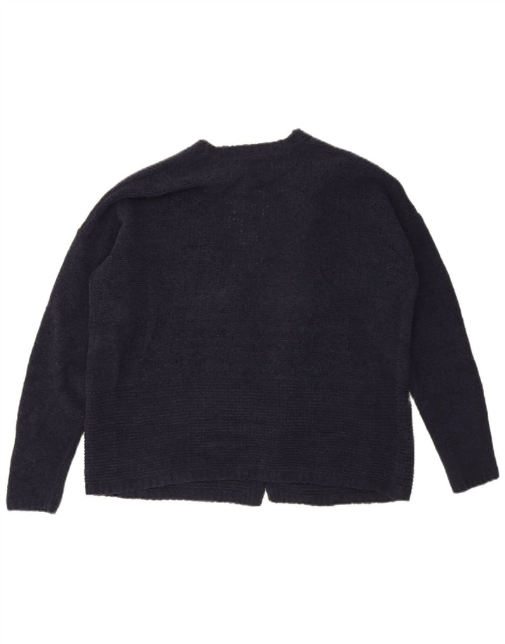 Marks & Spencer Womens Open Cardigan Sweater UK 14 Medium Navy Blue