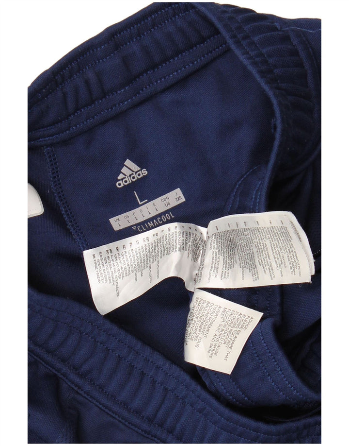 Adidas Mens Climacool Tracksuit Trousers Large  Navy Blue Polyester