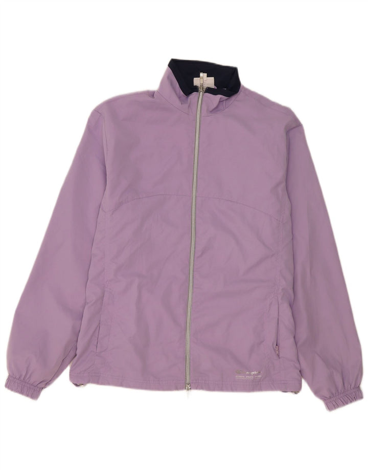 Champion Womens Easy Fit Tracksuit Top Jacket UK 20 2XL Purple Polyester