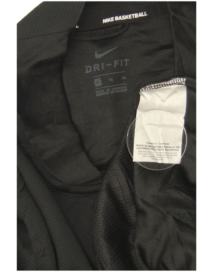Nike Mens Dri Fit Tracksuit Top Jacket XL Black Polyester