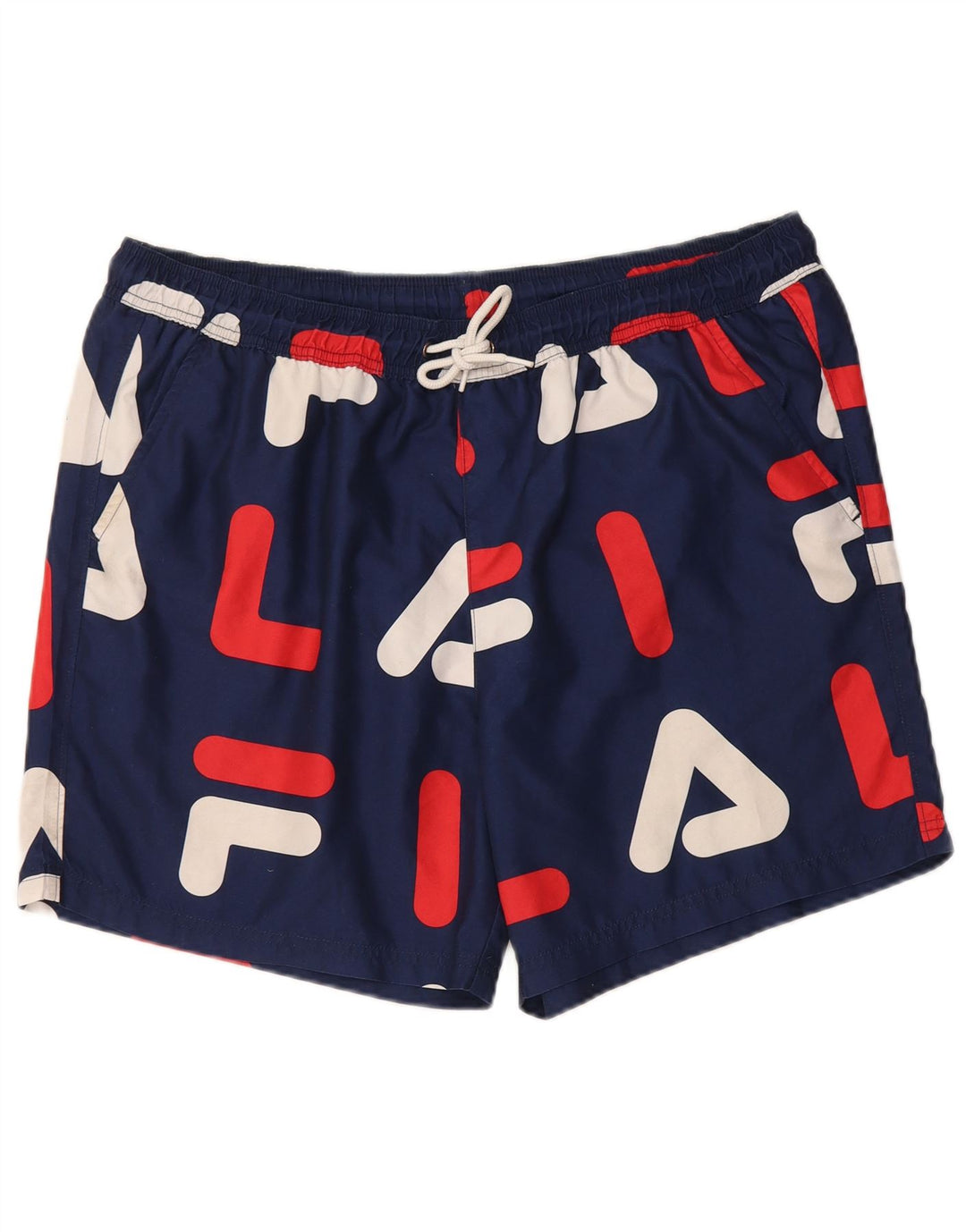 Fila Mens Graphic Swimming Shorts XL Navy Blue Polyester