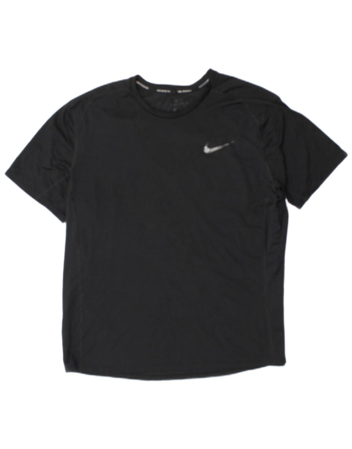 Nike Mens Dri Fit T-Shirt Top Large Black Polyester