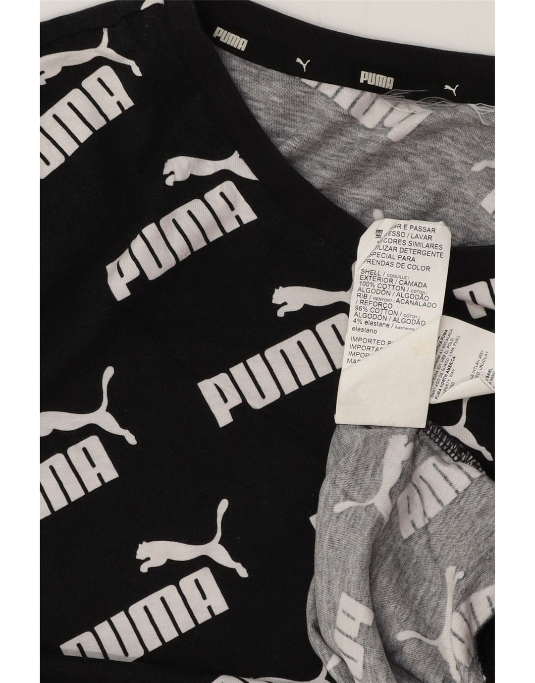 PUMA Mens Graphic T-Shirt Top Medium Black Cotton
