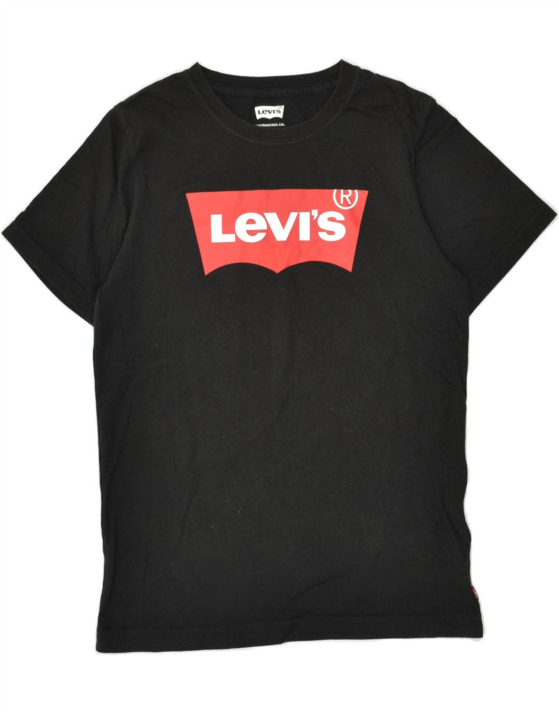 LEVI'S Boys Graphic T-Shirt Top 13-14 Years Black Cotton | Vintage Levi's | Thrift | Second-Hand Levi's | Used Clothing | Messina Hembry 