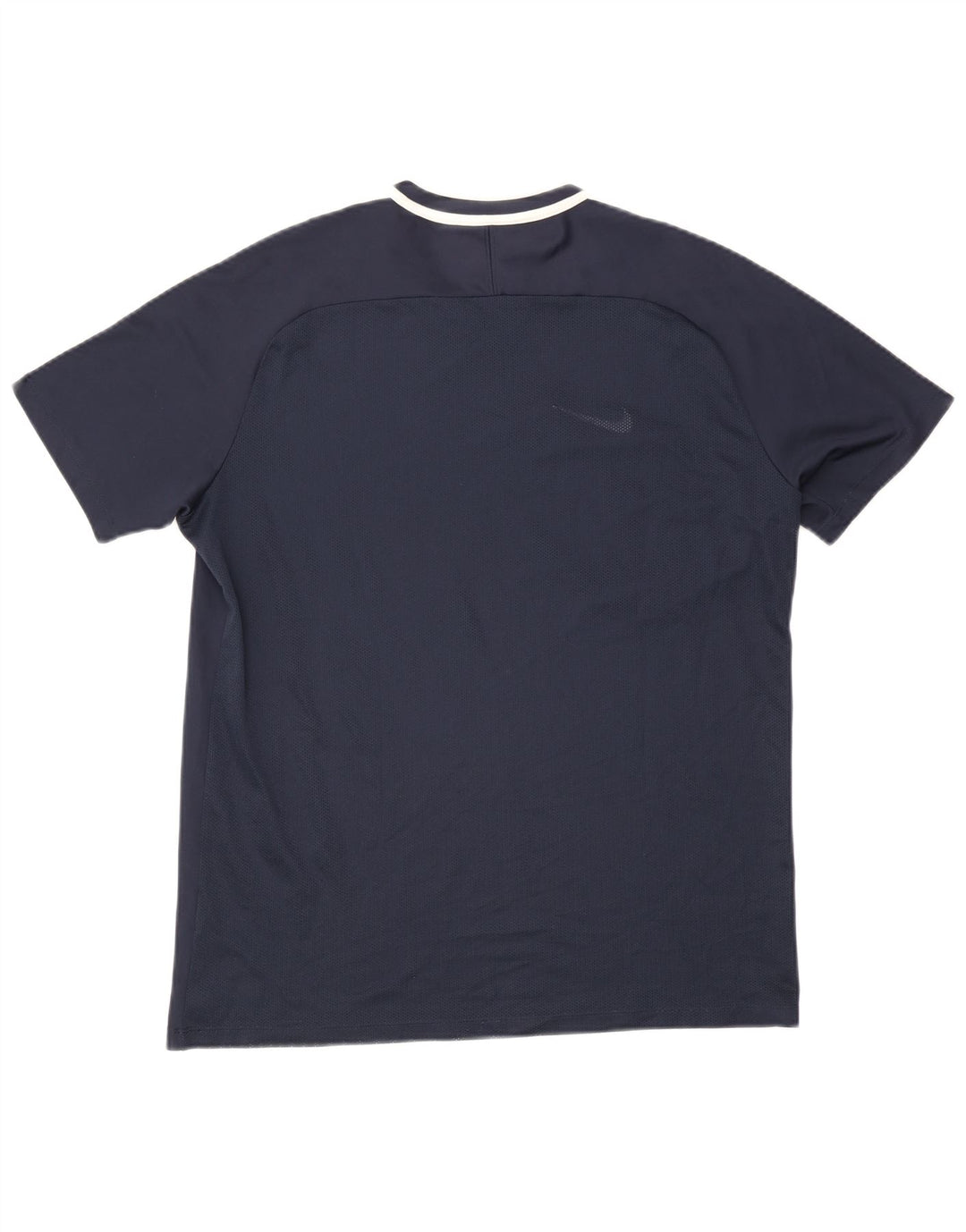 NIKE Mens Dri Fit T-Shirt Top XL Navy Blue Colourblock Polyester