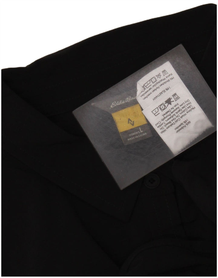 Eddie Bauer Womens Long Sleeve Shift Dress UK 16 Large Black Polyester