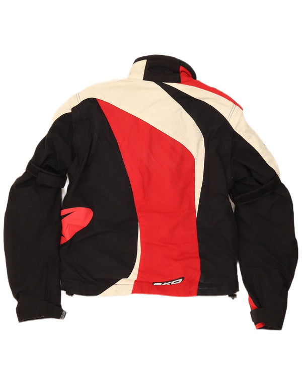 AXO Mens Graphic Racer Jacket UK 42 XL Red Colourblock Polyamide