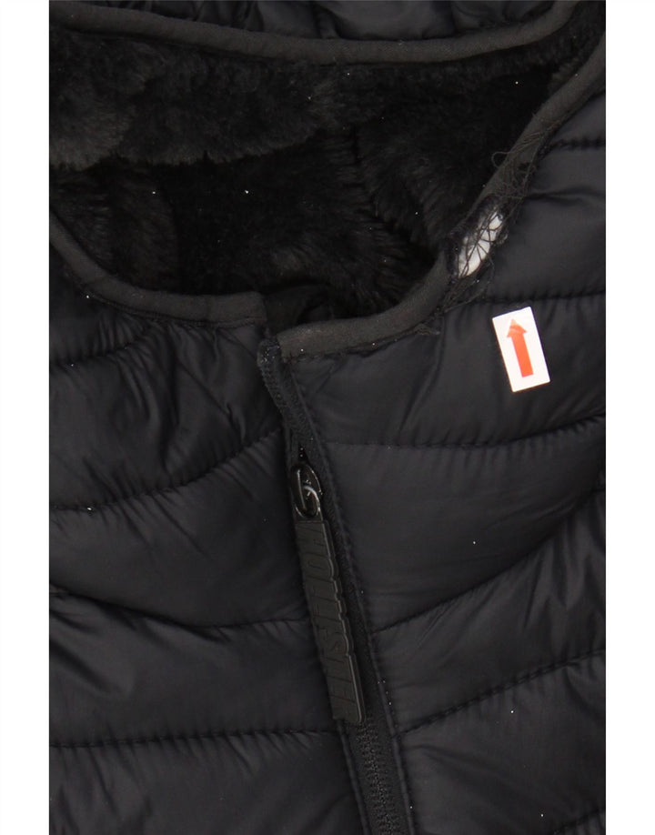 HOLLISTER Mens Hooded Padded Jacket UK 34 XS Black Nylon