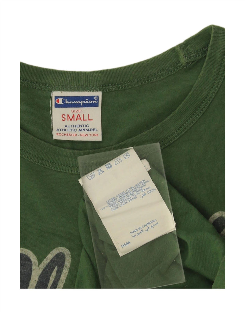 CHAMPION Mens Graphic T-Shirt Top Small Green Cotton Vintage Champion and Second-Hand Champion from Messina Hembry 