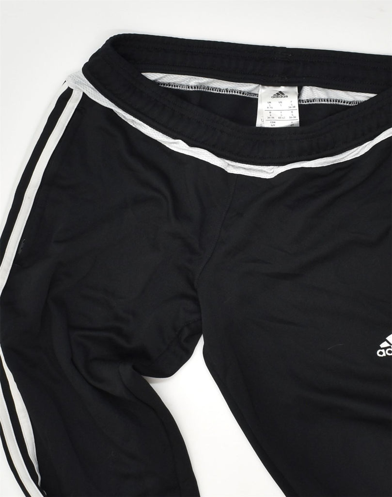 ADIDAS Womens Tracksuit Trousers UK 8-10 Small Black Polyester | Vintage Adidas | Thrift | Second-Hand Adidas | Used Clothing | Messina Hembry 