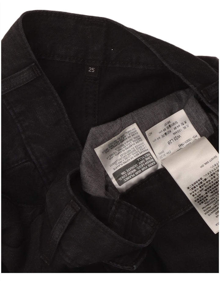 Levi's Womens Wide Leg Jeans W25 L28 Black Lyocell