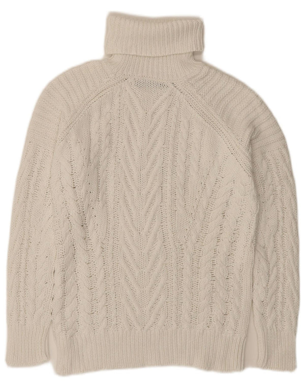 Zara Womens Roll Neck Jumper Sweater UK 10 Small White