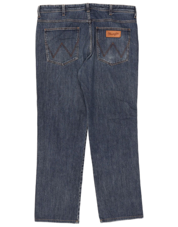 Wrangler Mens Arizona Straight Jeans W38 L30 Blue Cotton
