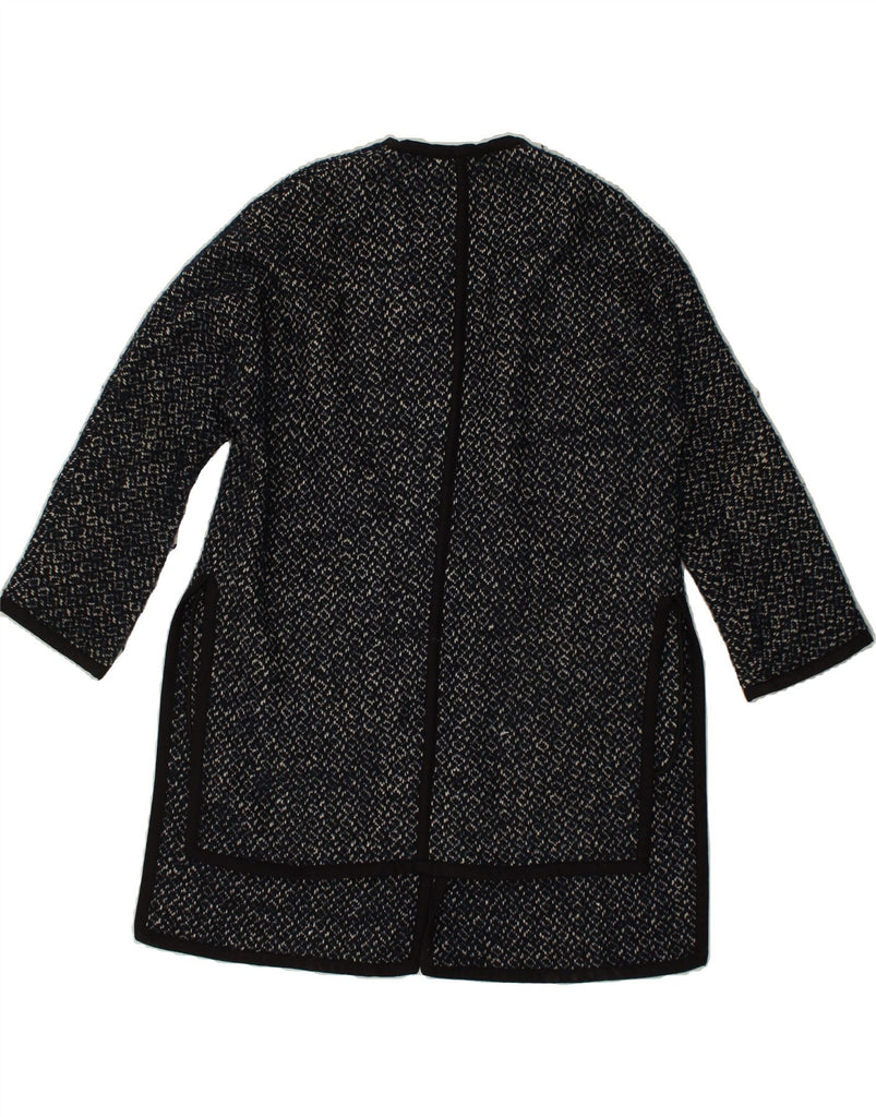 JIGSAW Womens Cardigan Sweater UK 14 Medium Black Flecked Cotton | Vintage Jigsaw | Thrift | Second-Hand Jigsaw | Used Clothing | Messina Hembry 