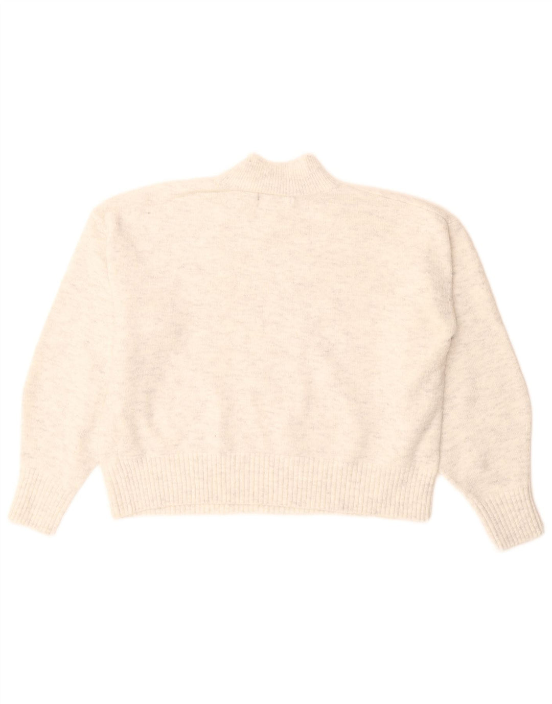 Marks & Spencer Womens Turtle Neck Jumper Sweater UK 14 Medium White