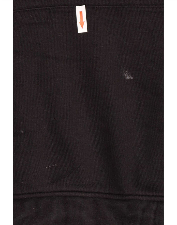 Zara Mens Hoodie Jumper Large Black Cotton