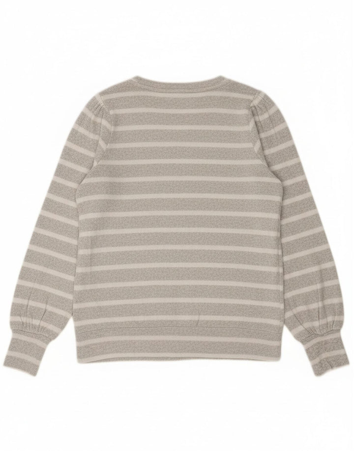 Levi's Girls Sweatshirt Jumper 13-14 Years Grey Striped Viscose