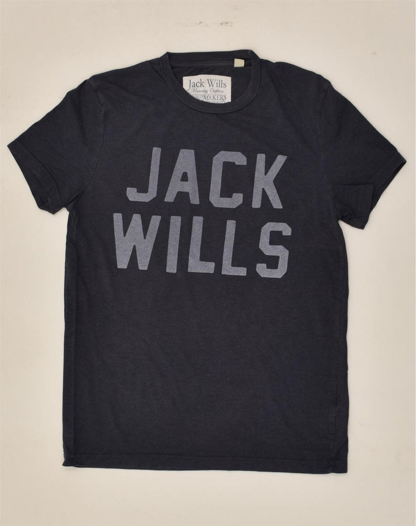 JACK WILLS Mens Graphic T-Shirt Top XS Navy Blue Cotton | Vintage Jack Wills | Thrift | Second-Hand Jack Wills | Used Clothing | Messina Hembry 