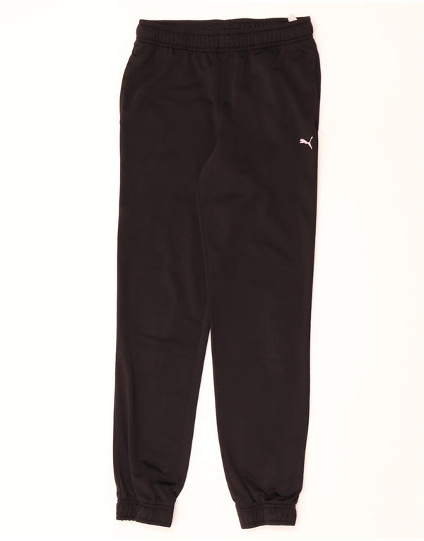 Puma Boys Tracksuit Trousers Joggers 13-14 Years Black Polyester