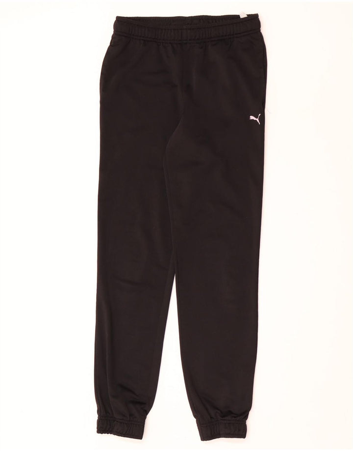 Puma Boys Tracksuit Trousers Joggers 13-14 Years Black Polyester