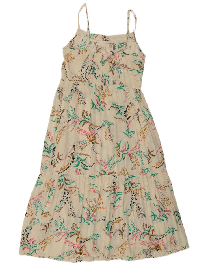 Marks & Spencer Womens Sundress UK 12 Medium Off White Floral Viscose