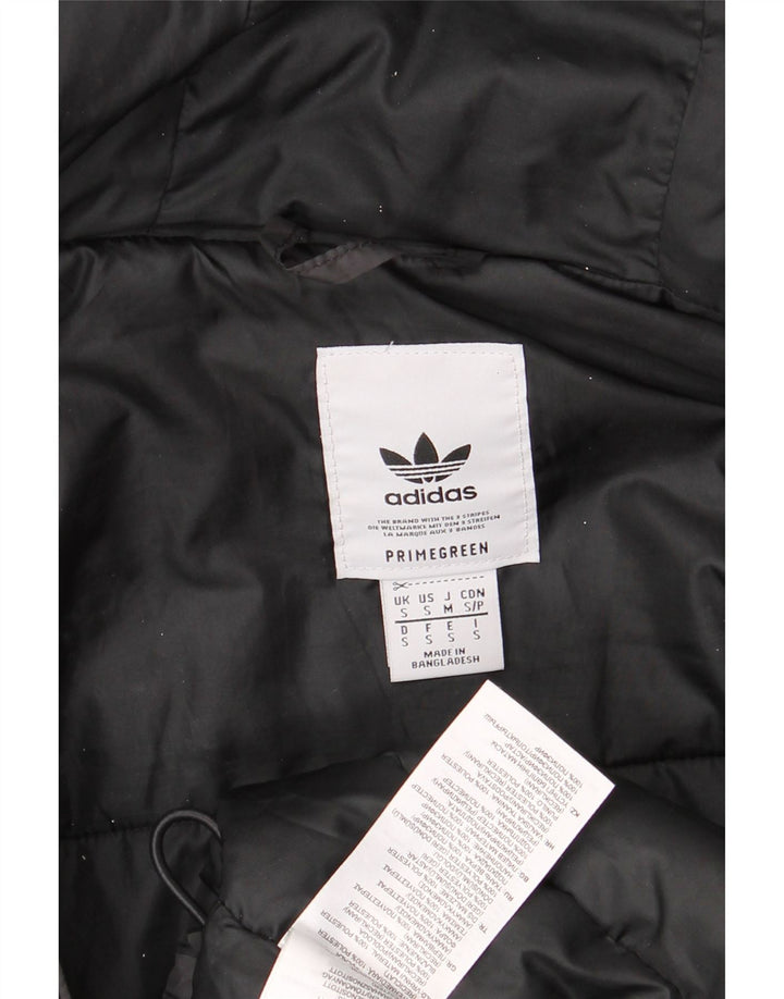 Adidas Mens Primegreen Hooded Padded Jacket UK 36 Small Black Polyester