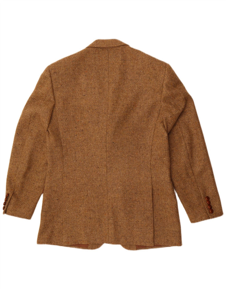 Norton & Wilson Mens 3 Button Blazer Jacket IT 50 Large Brown Wool