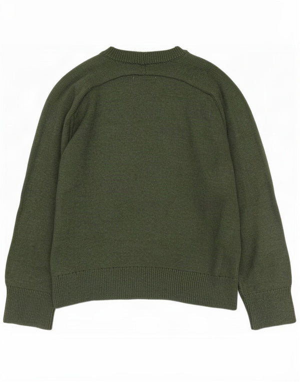 Abercrombie & Fitch Mens Crew Neck Jumper Sweater Small Green Cotton