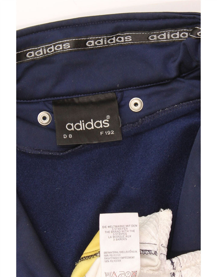 ADIDAS Mens Graphic Tracksuit Top Jacket XL Navy Blue Colourblock